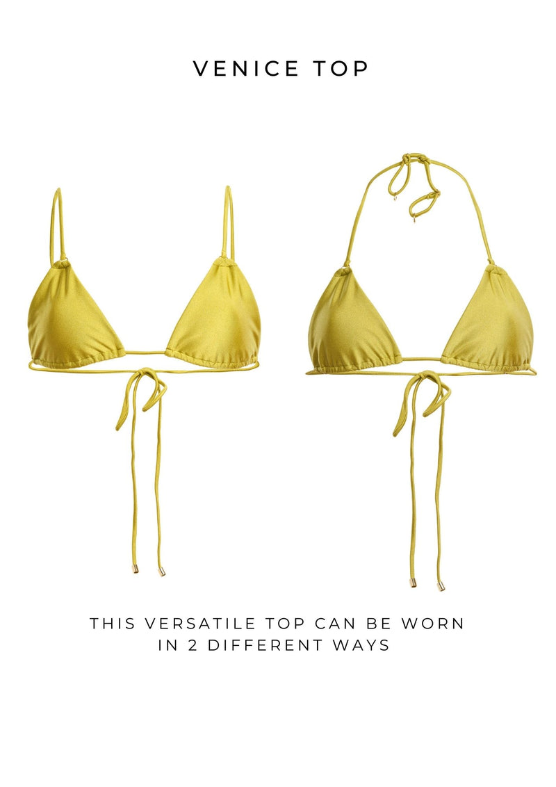 Venice top. A yellow top with golden details.