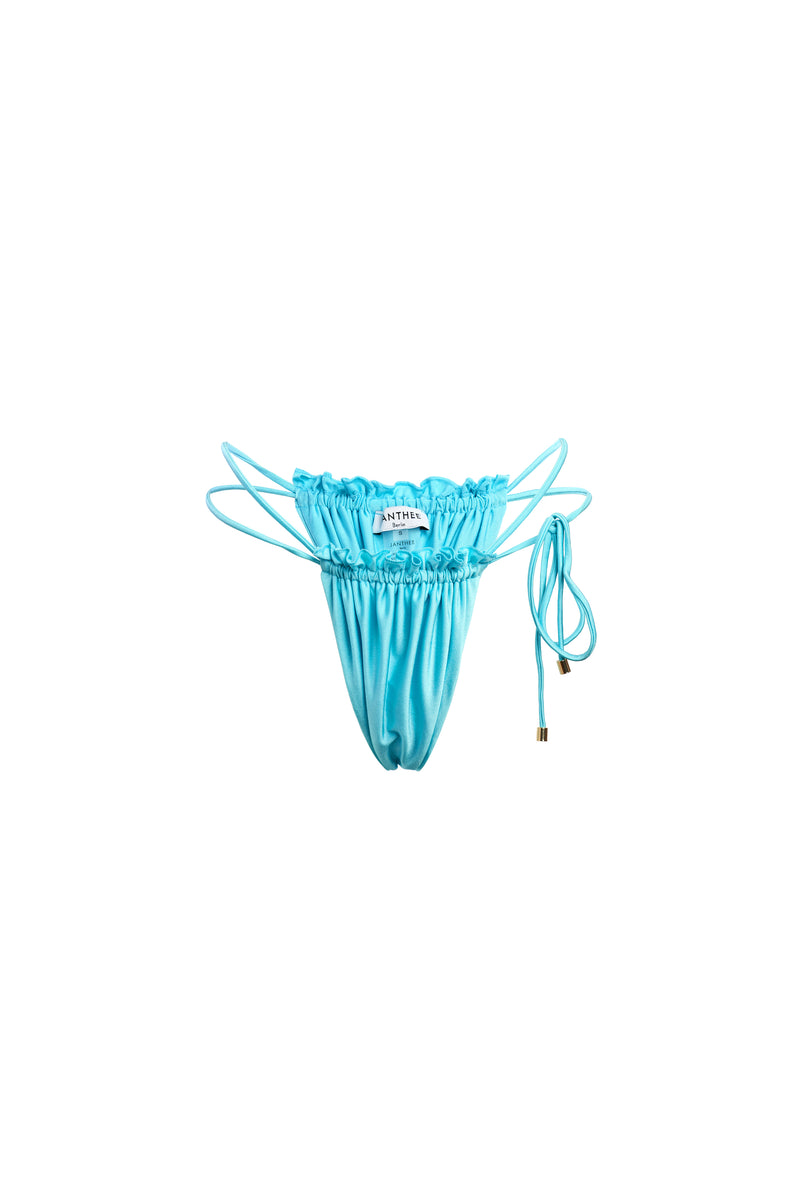 Amy bottom. An adjustable, blue and medium coverage bottom with Brazilian style.
