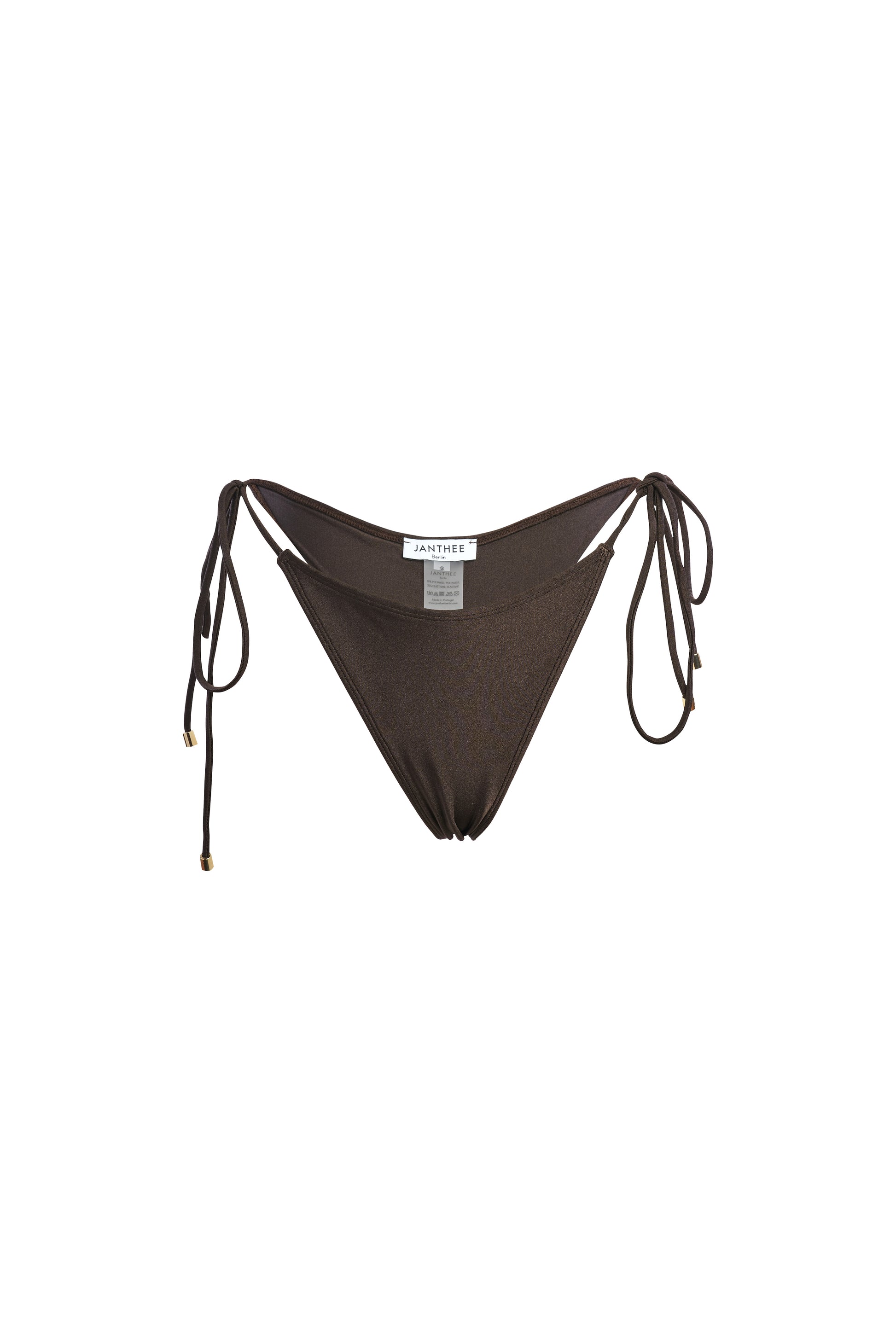 Mounia bottom. An adjustable and brown bottom with golden details.