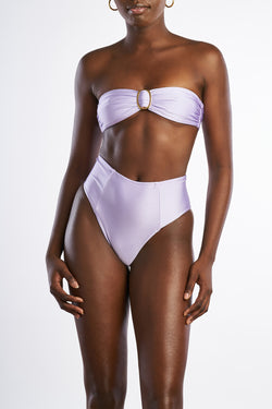 Rochelle top - lilac. An adjustable top with golden details.