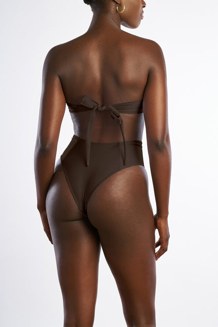 Maya bikini. A brown, medium coverage bikini.