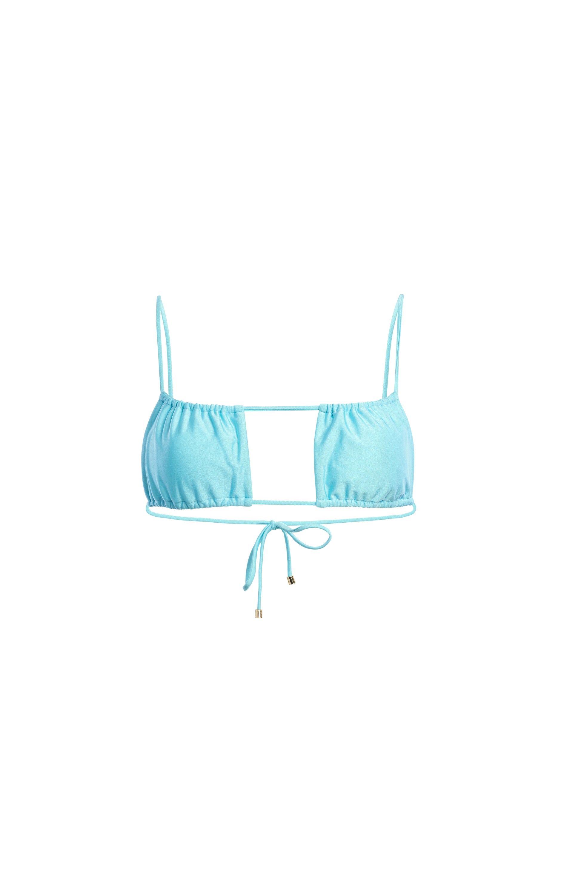 Vicca bikini. An adjustable and blue bikini with golden details.