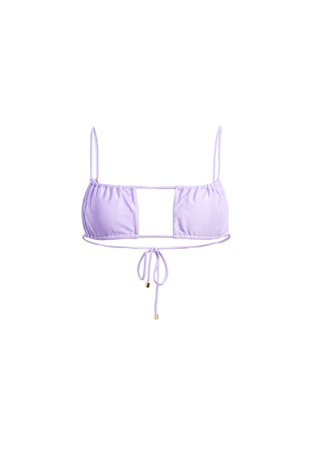 Vicca top - lilac. An adjustable top with golden details.
