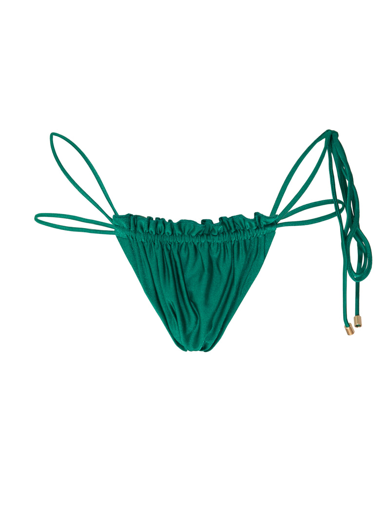 Amy bottom. An adjustable, green and medium coverage bottom with Brazilian style.